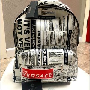 NWT VERSACE BACKPACK/ITALY/SAFFIANO LEATHER/DUST BAG/NEW 2022 EDITION